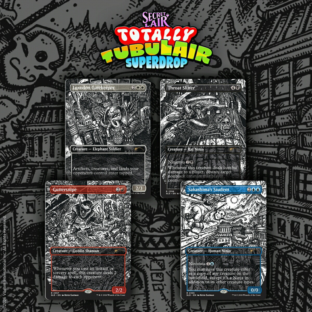 マジック：ザ・ギャザリング Secret Lair Totally Tubulair Superdrop Featuring: Kevin Eastman （Inks）【クレジットカード決済限定】画像