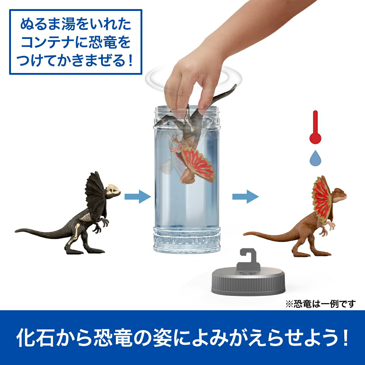 マテルジュラシックワールド(JURASSICWORLD)お湯でよみがえる！化石から恐竜を発掘セット子供向けフィギュアブラインドパック恐竜おもちゃ6歳からマルチ986B-JDC52