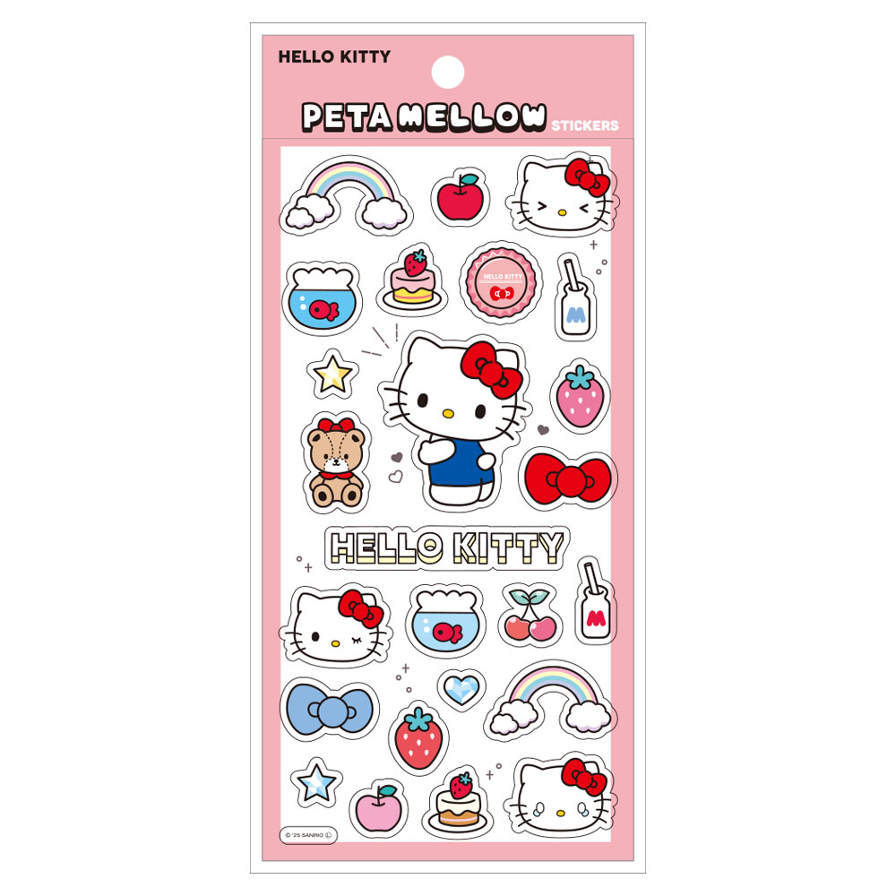サンリオキャラクターズペタメロウステッカーズ　ペタペタステッカーズ／ハローキティ画像