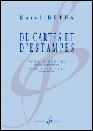 【輸入楽譜】ベッファ, Karol: フルート三重奏のための「De Cartes et d'Estampes」画像