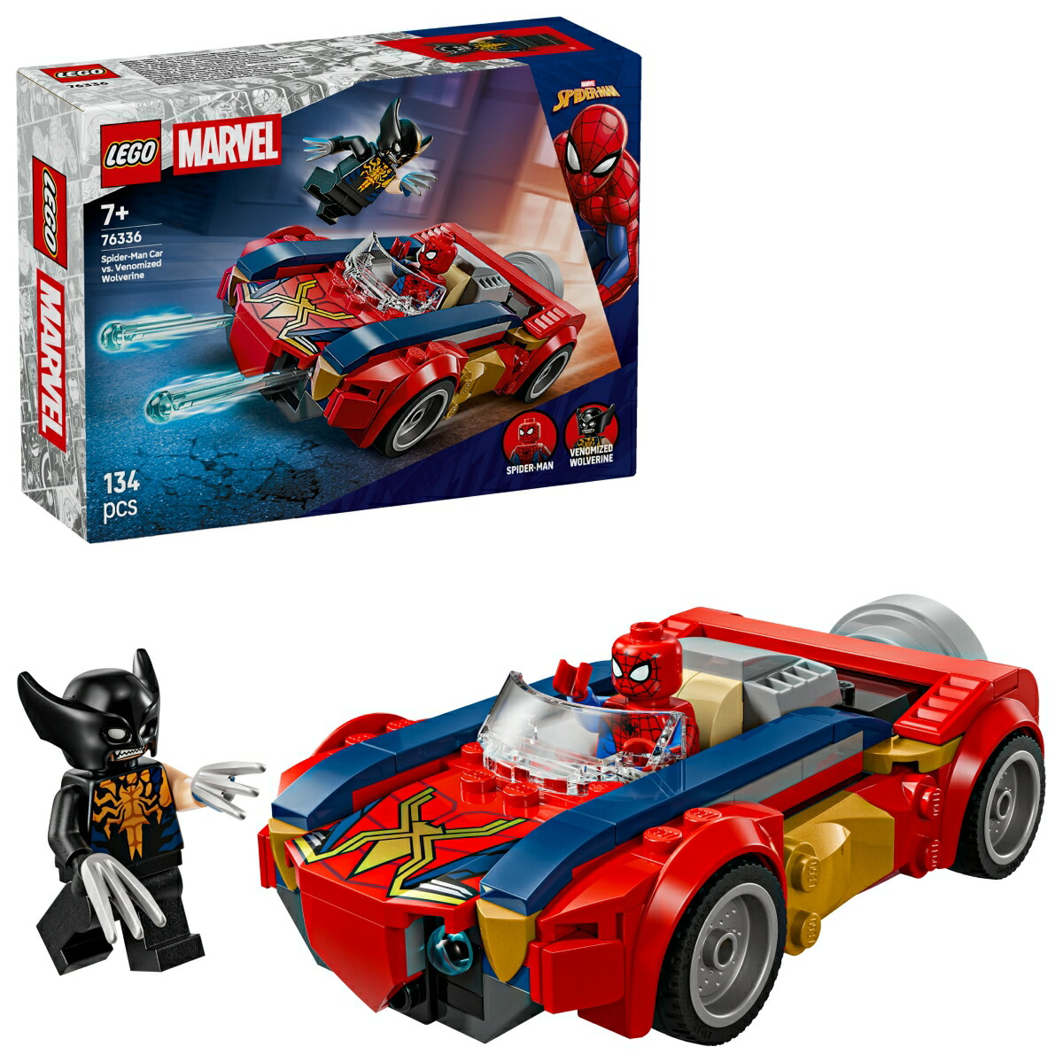 レゴ(LEGO) マーベル スパイダーマンとヴェノム化したウルヴァリンの戦い 76336 [ おもちゃ 玩具 プレゼント 7歳 8歳 9歳 ]画像