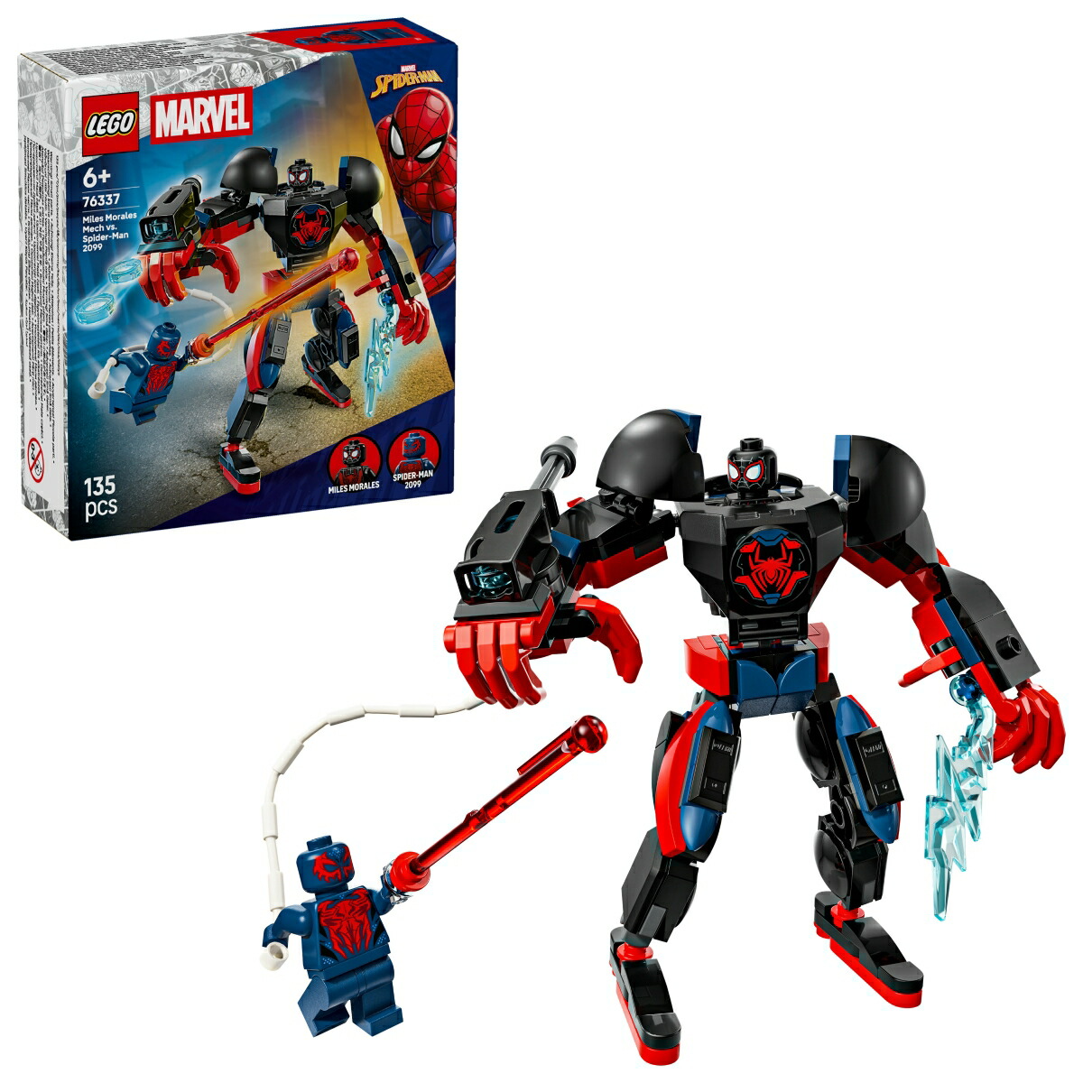 レゴ(LEGO) マーベル マイルズ・モラレスのメカスーツとスパイダーマン2099の戦い 76337 [ おもちゃ 玩具 プレゼント 6歳 7歳 8歳 ]画像