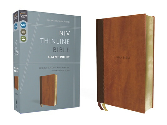 楽天ブックス Niv Thinline Bible Giant Print Leathersoft Brown Red