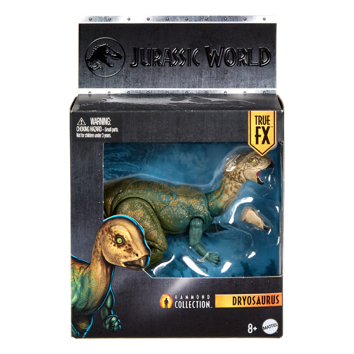 マテルジュラシックワールド(JURASSICWORLD)ハモンド・コレクションドリオサウルス子供向けフィギュア恐竜おもちゃ全長:約20cm8歳からグリーンJKM92