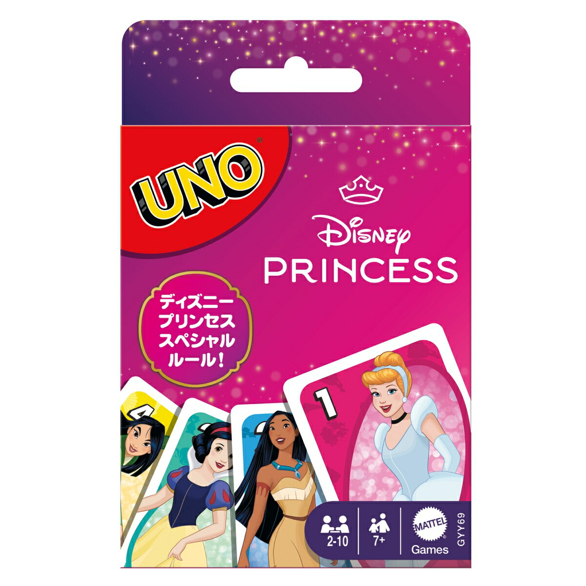マテルゲーム(Mattel Game) ウノ(UNO) 　ウノ ディズニープリンセス ゲーム パーティーグッズ カードゲーム 112枚 2-10人用 7歳から ピンク GYY69画像