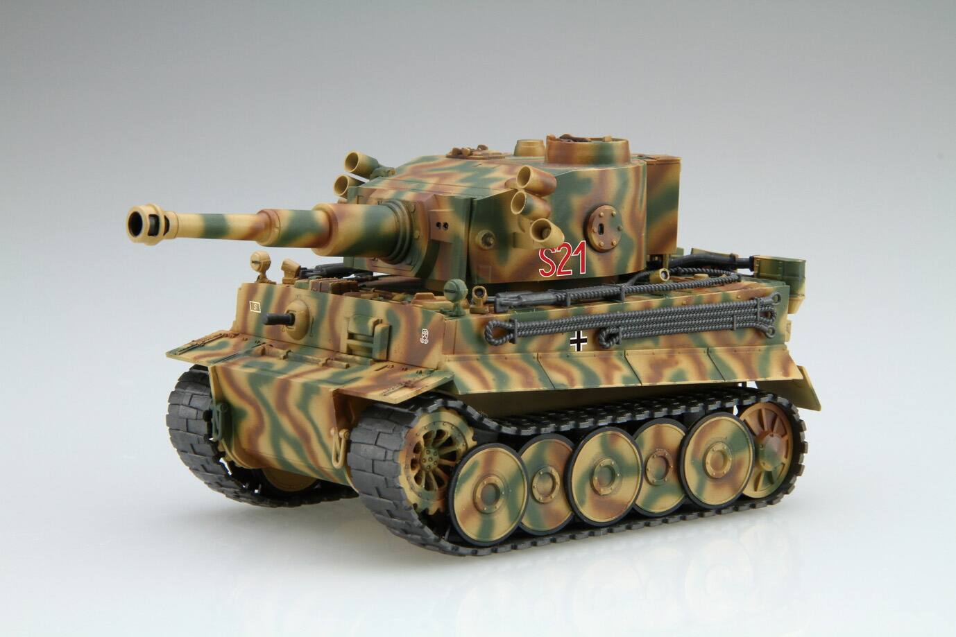 ちび丸ミリタリーシリーズ ティーガーI ミハエル ヴィットマン(エッチングパーツ付き) 【TM-6EX-1】 (プラモデル)画像