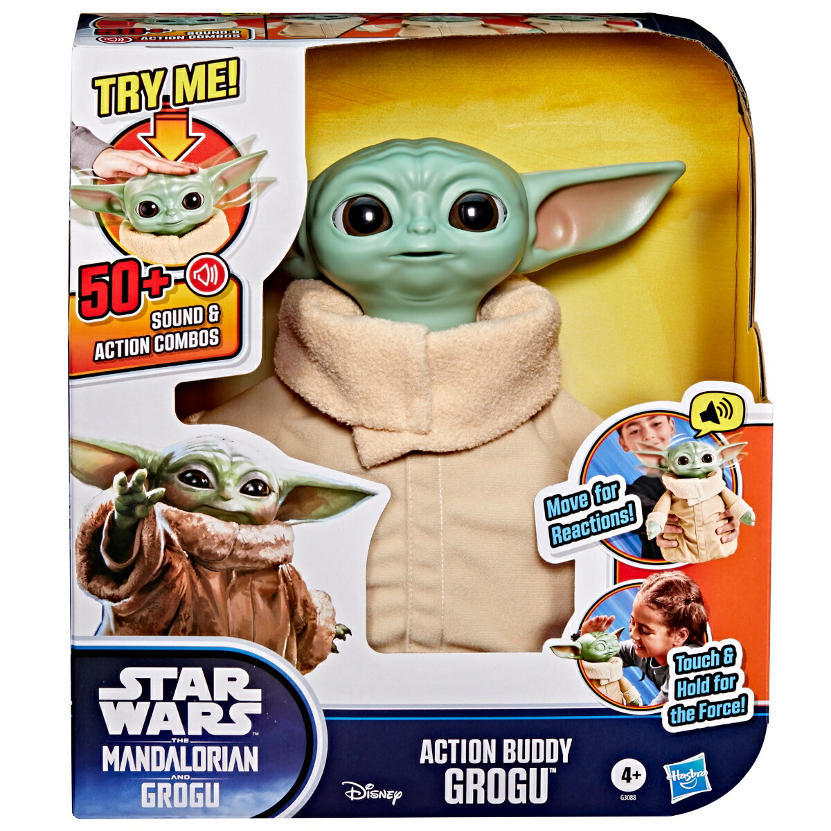 ハズブロ（Hasbro）STARWARSスター・ウォーズ／マンダロリアン・アンド・グローグーアクションバディグローグー25.0cm、インタラクティブぬいぐるみ、アクションフィギュア、4歳以上のお子様向けおもちゃG3088正規品