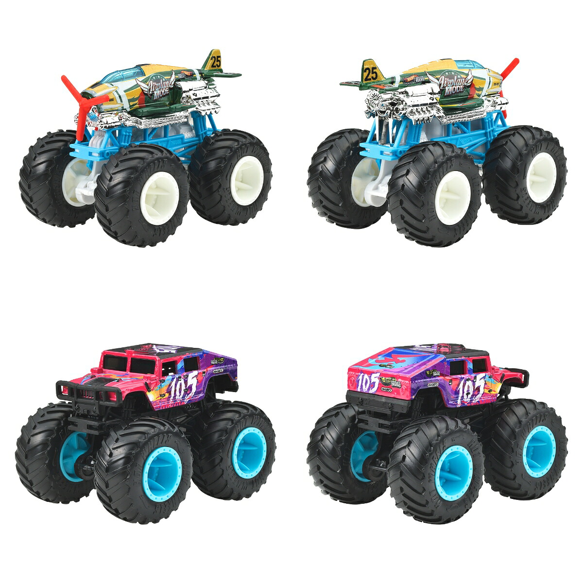 ホットウィール(HotWheels)モンスタートラック1:64アソート乗り物おもちゃミニカー8台入りBOX販売3歳からマルチ983G-FYJ44