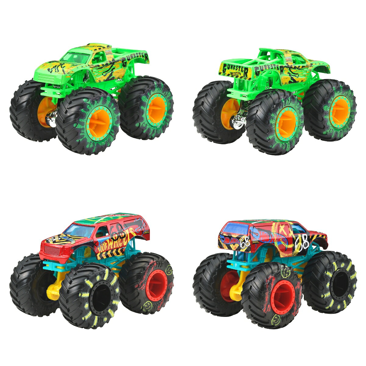 ホットウィール(HotWheels)モンスタートラック1:64アソート乗り物おもちゃミニカー8台入りBOX販売3歳からマルチ983G-FYJ44