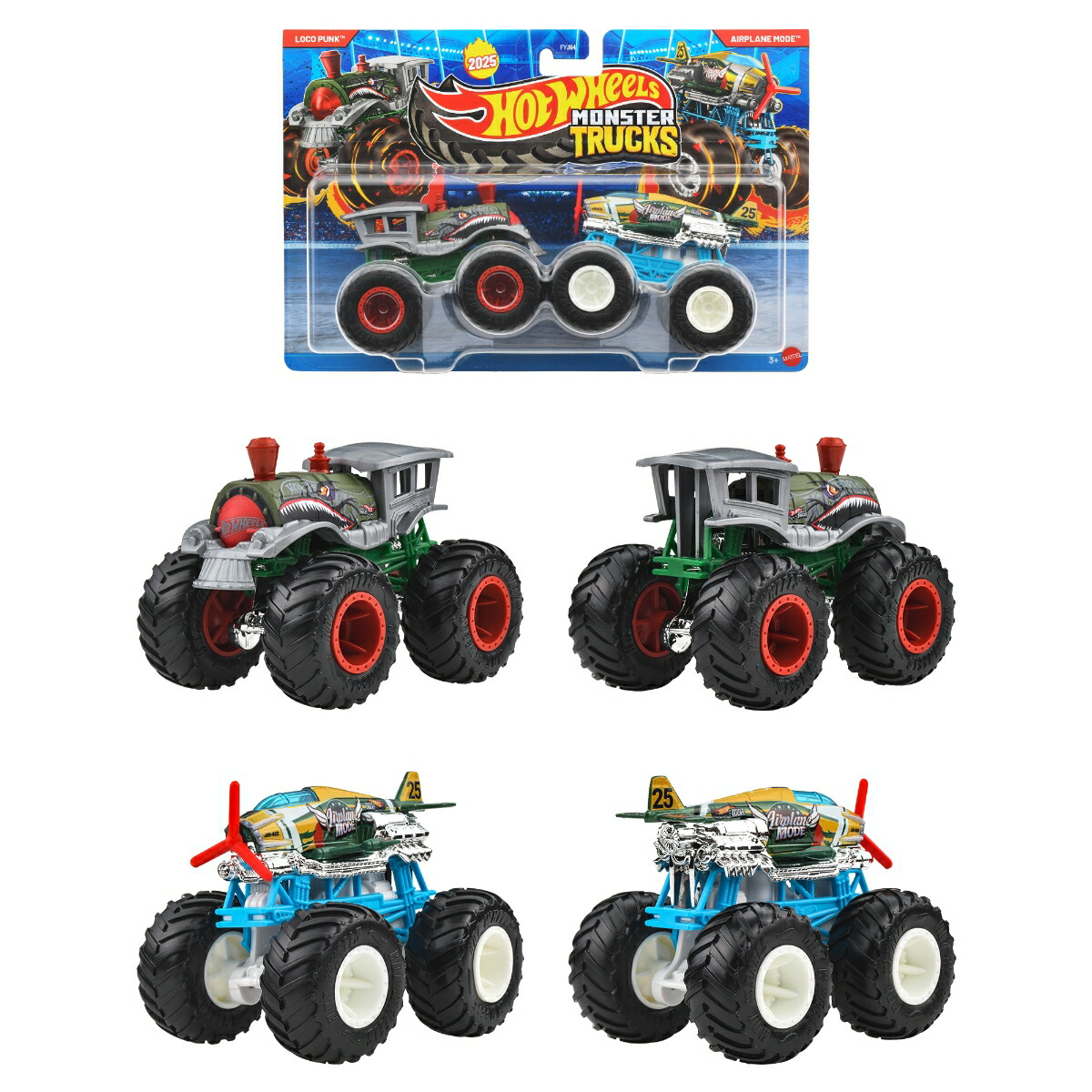 ホットウィール(HotWheels)モンスタートラック1:642パックアソート乗り物おもちゃミニカー2台組×8セット入りBOX販売3歳からマルチ986U-FYJ64
