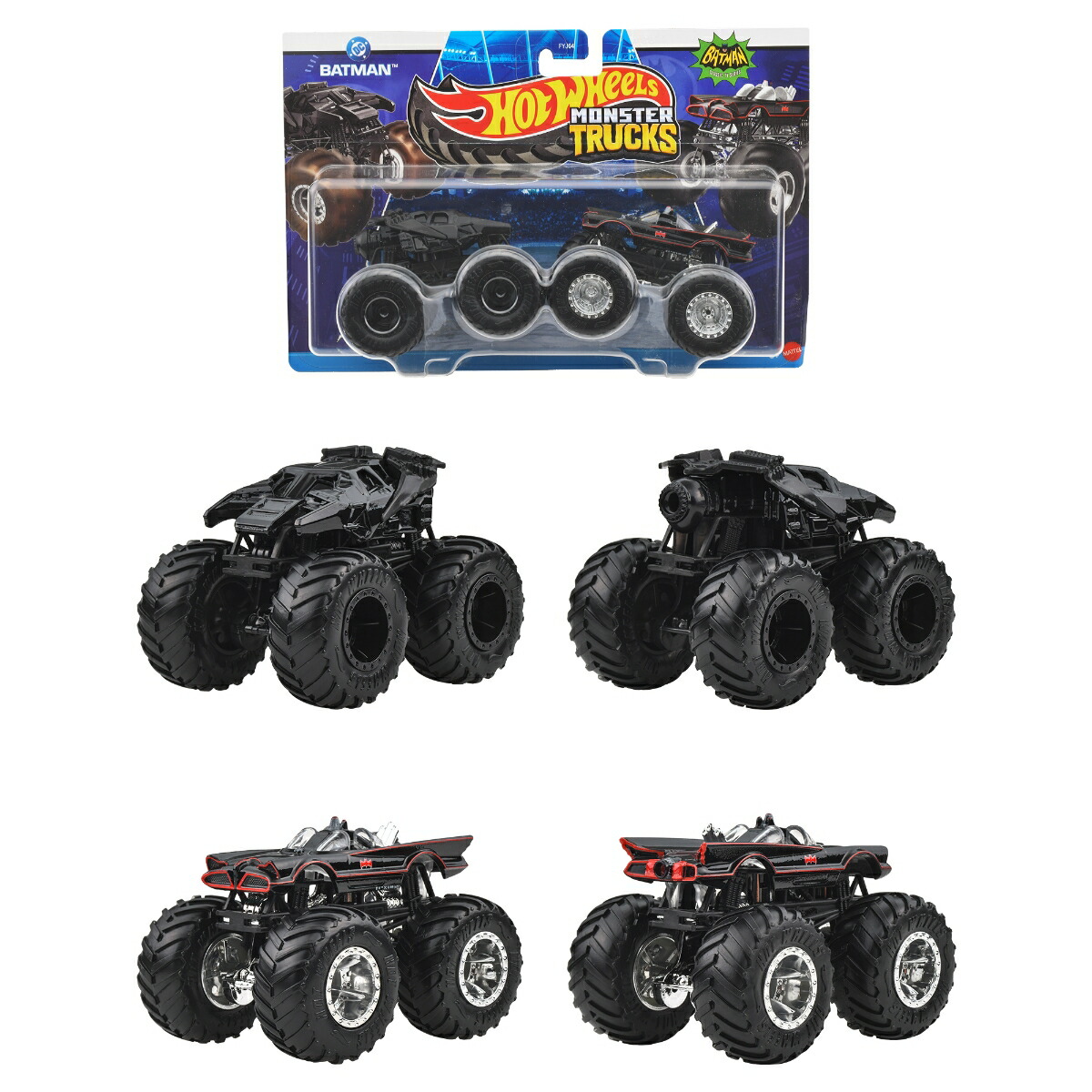 ホットウィール(HotWheels)モンスタートラック1:642パックアソート乗り物おもちゃミニカー2台組×8セット入りBOX販売3歳からマルチ986U-FYJ64