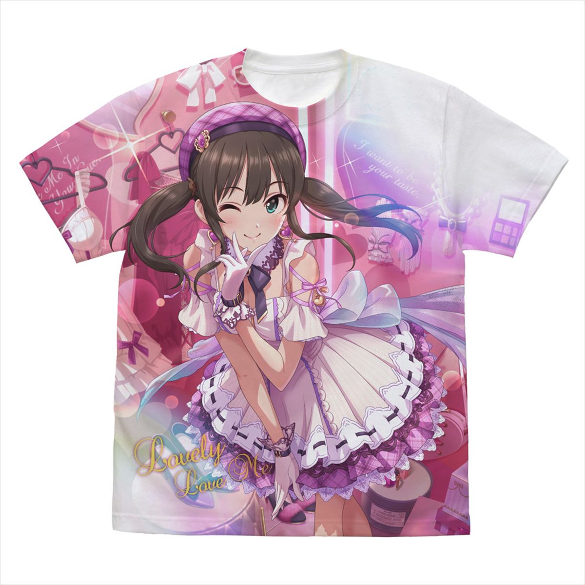 アイドルマスター シンデレラガールズ [ラブリー・ラブミー]渋谷凛 フルグラフィックTシャツ/WHITE-XL画像