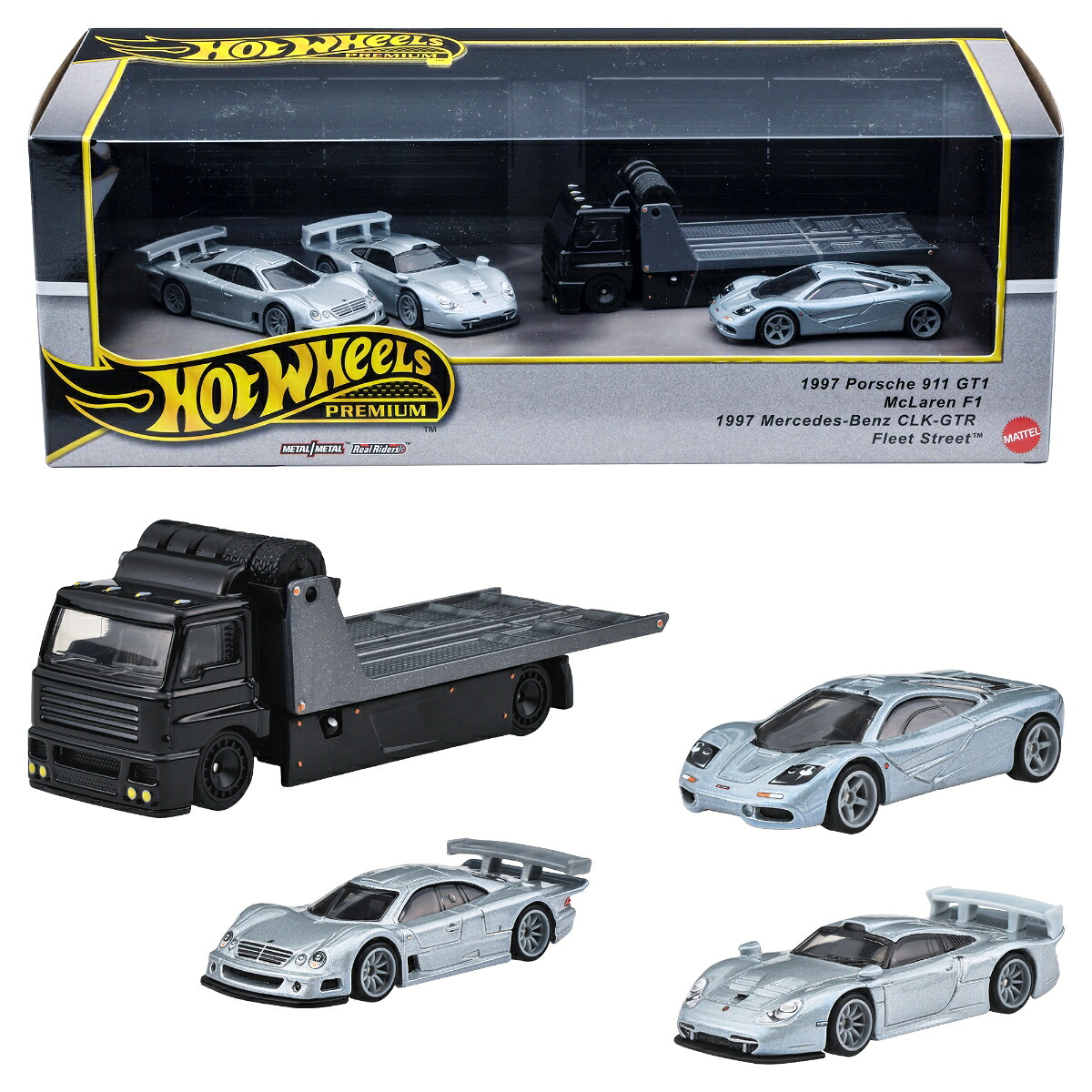 ホットウィール(HotWheels)プレミアムコレクターセットアソート-アドバンレーシングチーム乗り物おもちゃミニカー4台3歳からマルチ987C-GMH39