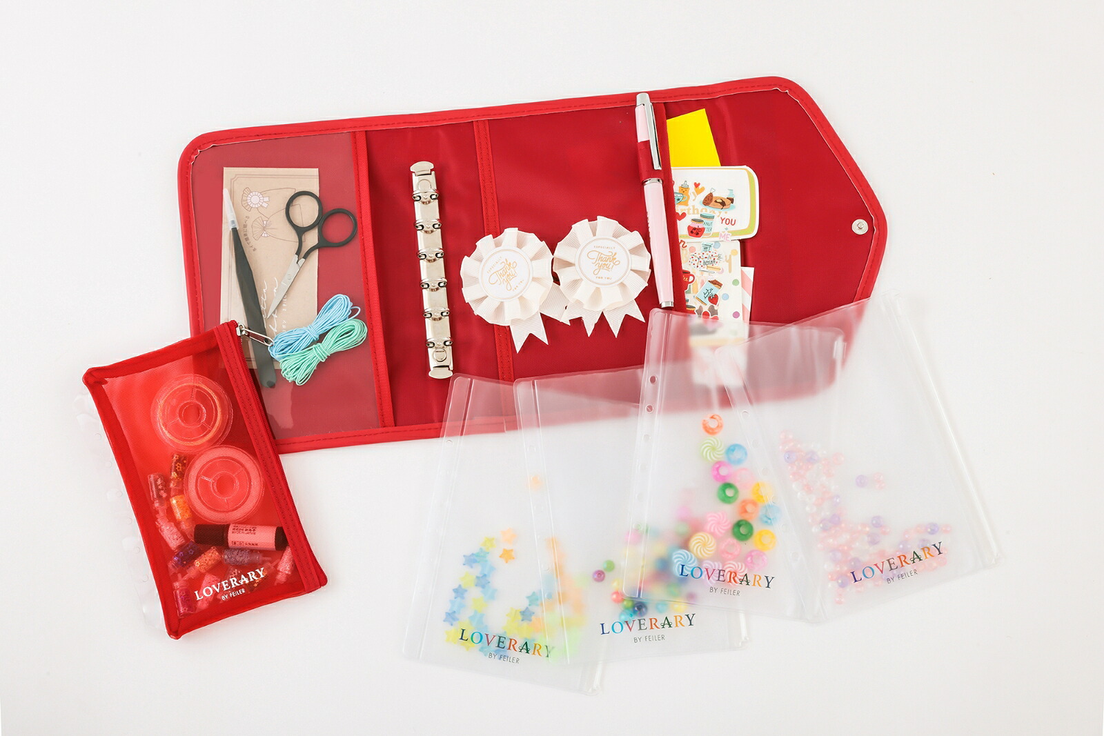 LOVERARY BY FEILER 多機能ケースBOOK STRAWBERRY DOTS 推し活に! 旅行