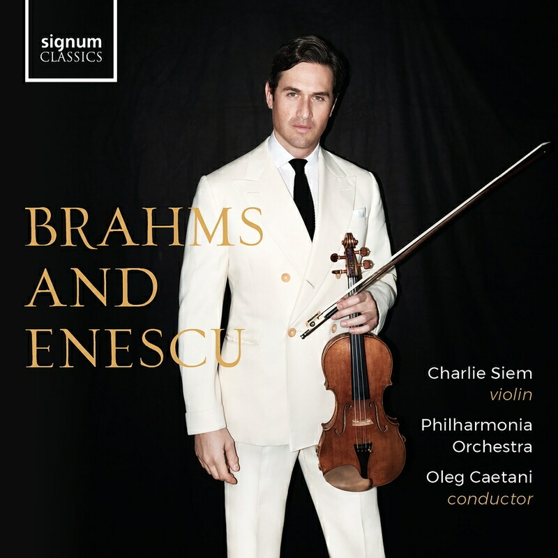 【輸入盤】ブラームス：ヴァイオリン協奏曲（カデンツァ：エネスコ）、エネスコ：バラード、他　チャーリー・シーム、オレグ・カエターニ＆フィルハ画像