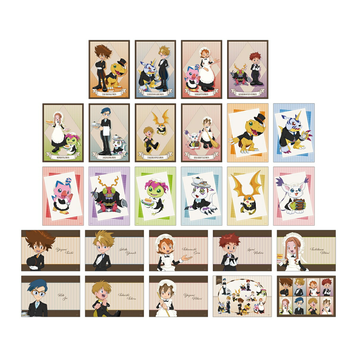 デジモンアドベンチャー描き下ろし メイド&執事ver. トレーディングブロマイド(BOX＝26個)画像