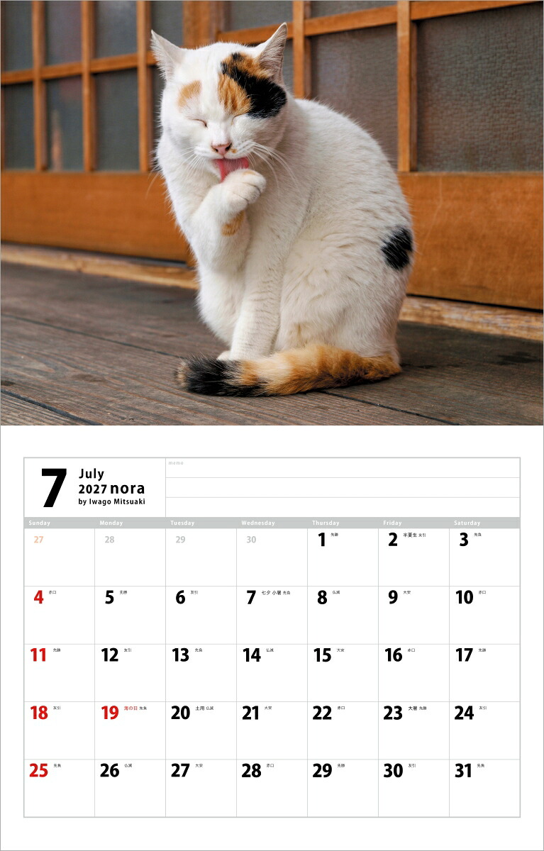 2027猫カレンダーのら[岩合光昭]