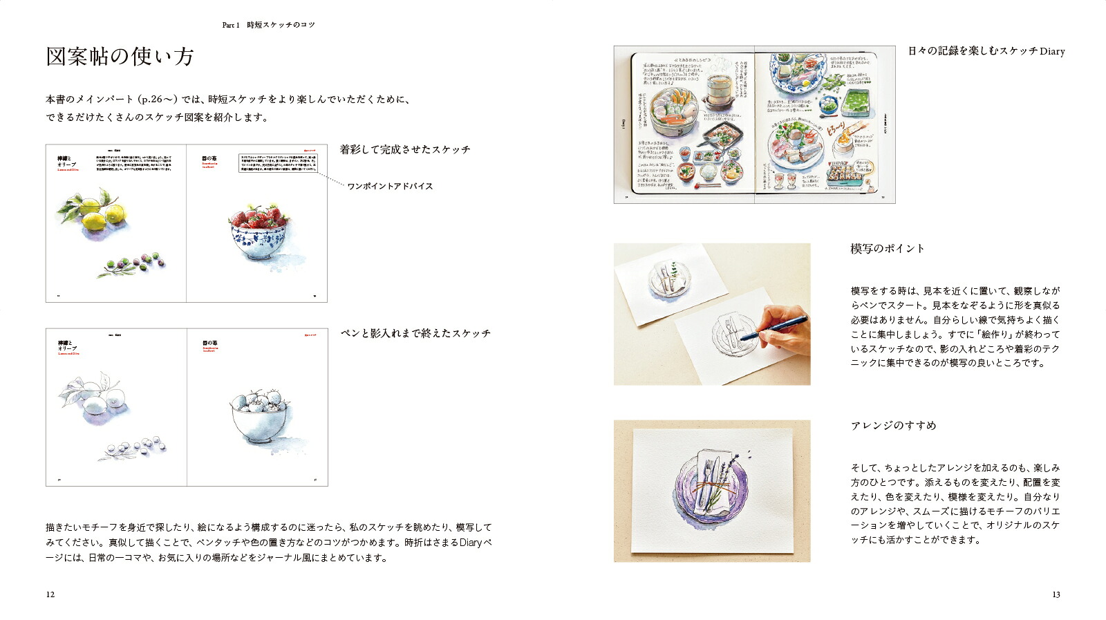 時短スケッチ図案帖[あべまりえ]