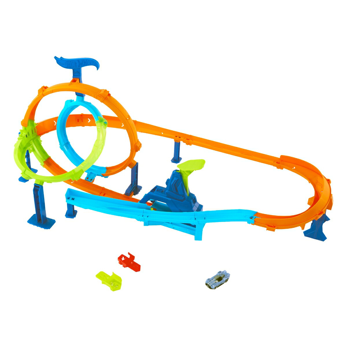 ホットウィール(HotWheels)サイクロンクラッシュ乗り物おもちゃミニカー1台付プレイセット4歳からマルチJHK73