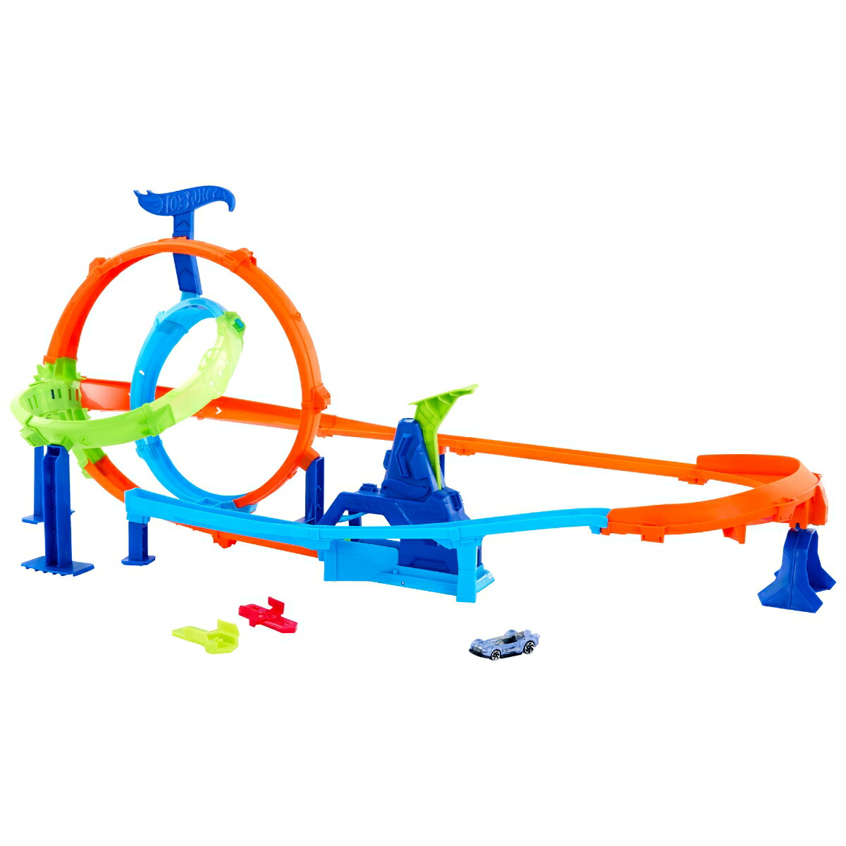 ホットウィール(HotWheels)サイクロンクラッシュ乗り物おもちゃミニカー1台付プレイセット4歳からマルチJHK73