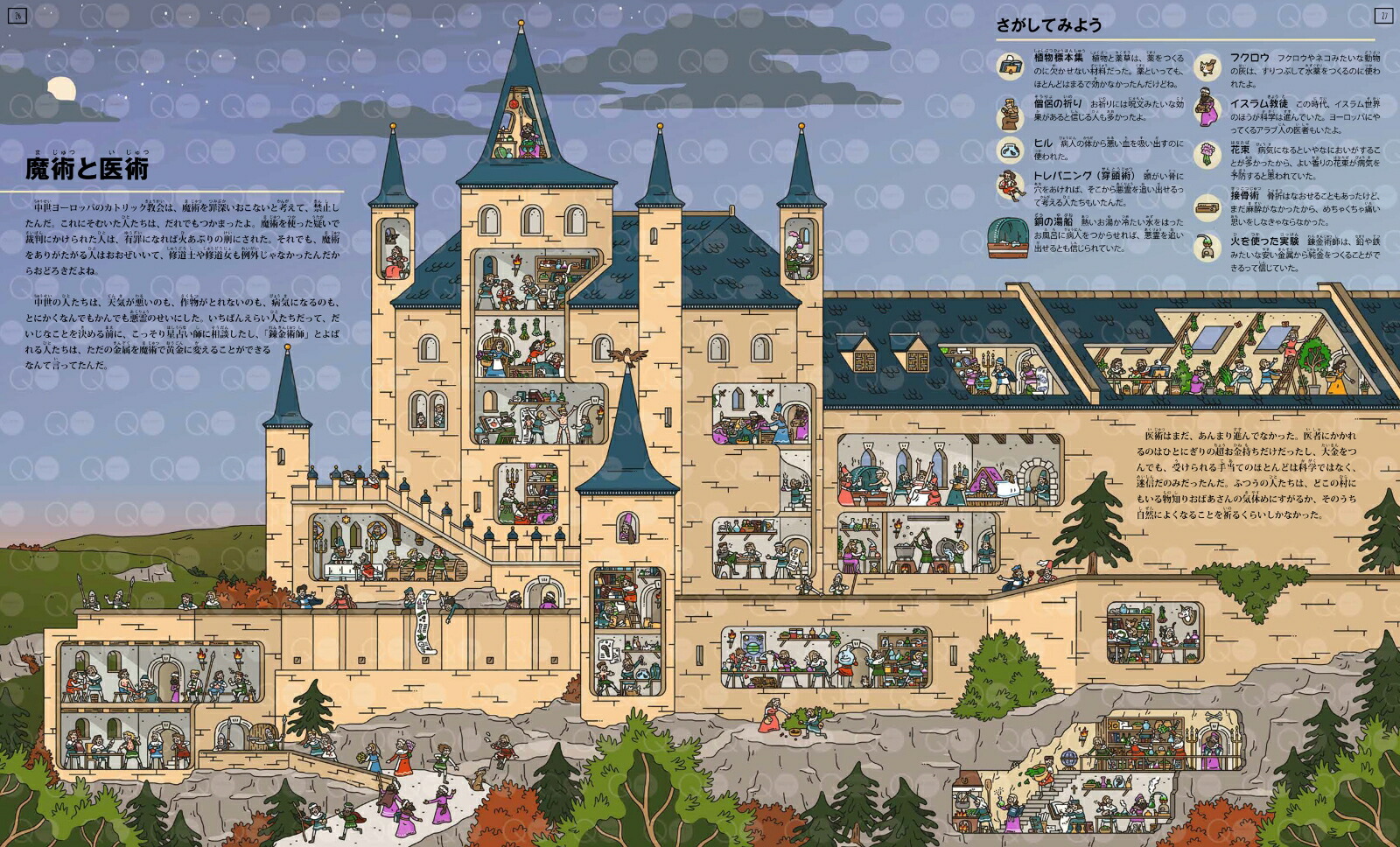 楽天ブックス 虫メガネで さがして みつけよう キャッスル デイヴィッド ロング 本