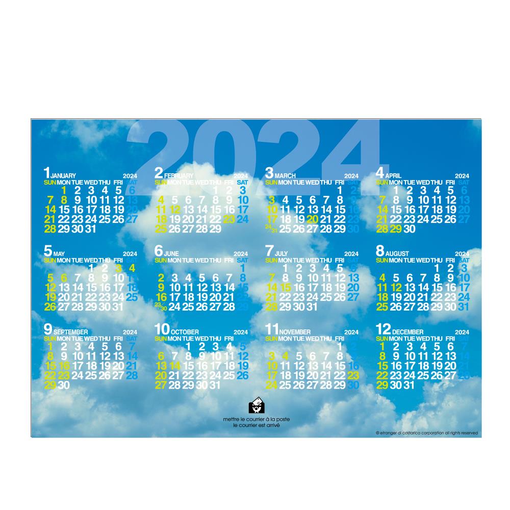 2024クリアステッカーカレンダー2点セット