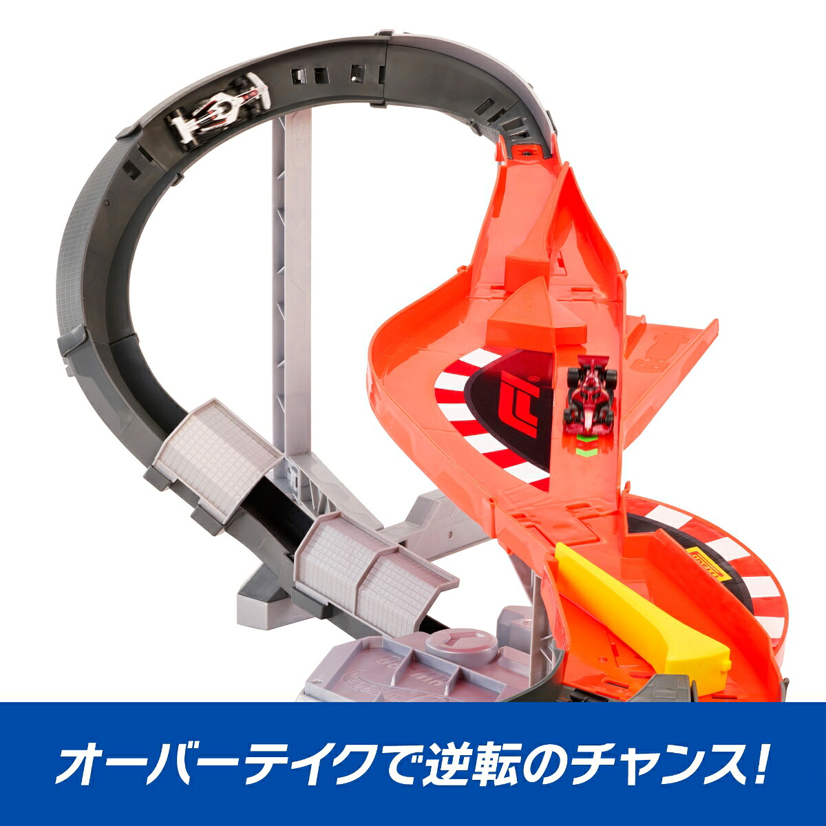 ホットウィール(HotWheels)Formula1(R)ダウンヒルサーキットレースプレイセットF1ミニカー3台付き1:64スケール5歳からマルチJMC90