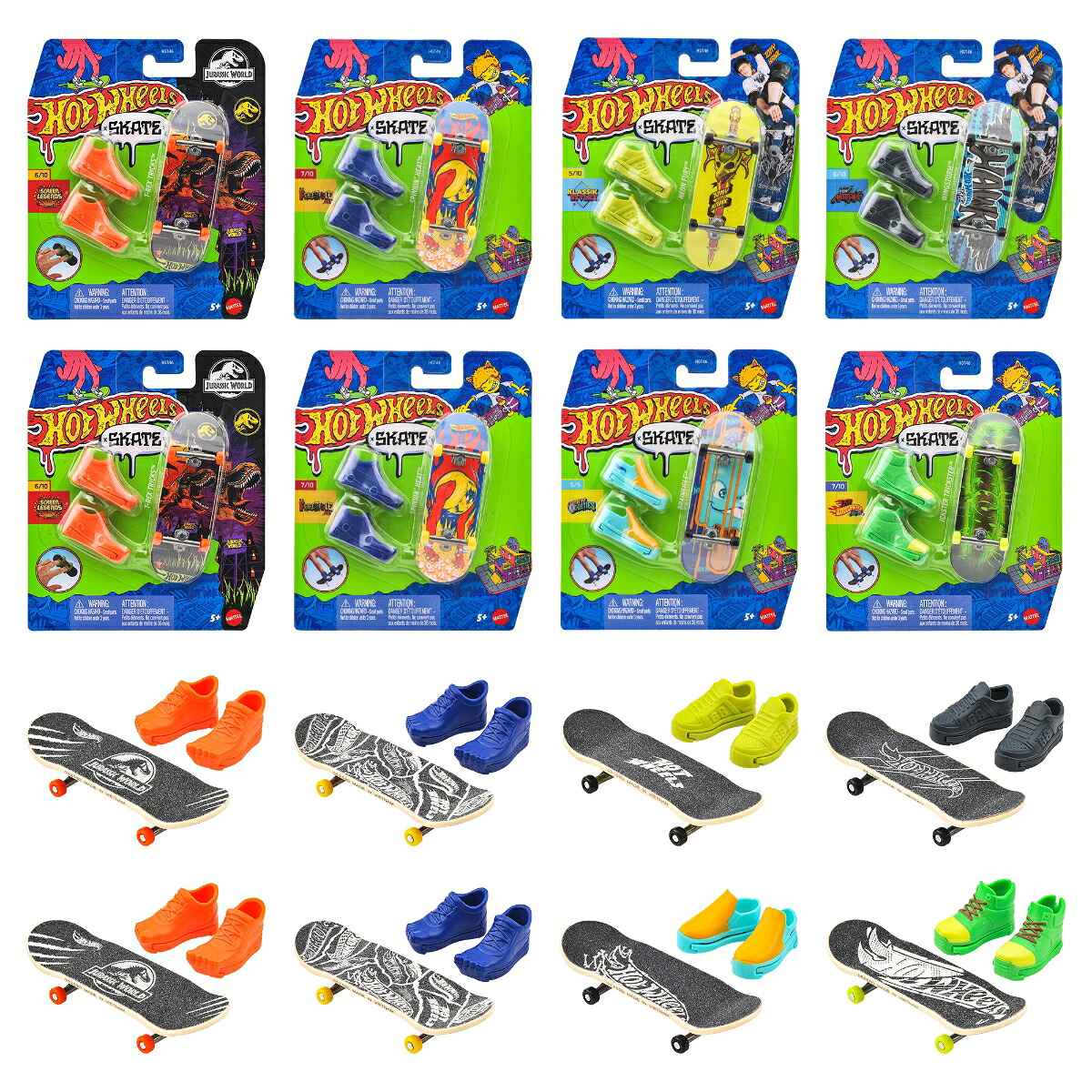 ホットウィール(HotWheels)スケートベーシックシリーズアソート乗り物おもちゃシューズ付き指スケ16ケ入BOX販売5歳からマルチ987E-HGT46