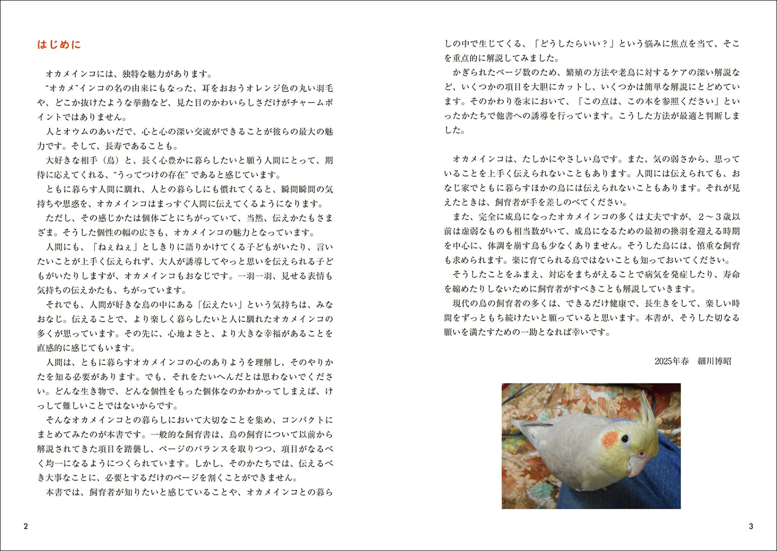 オカメインコと暮らすオカメインコにとってベストな毎日のために。生活の中で出てくる「どうすれば？」に答えます！[細川博昭]