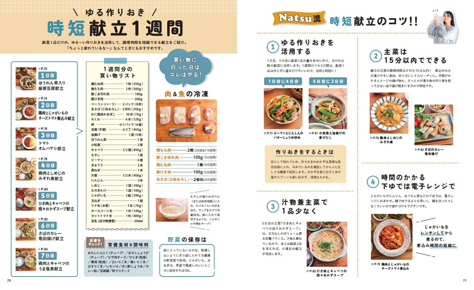 Natsuの1週間節約献立（ONECOOKINGMOOKNadiaBooks）