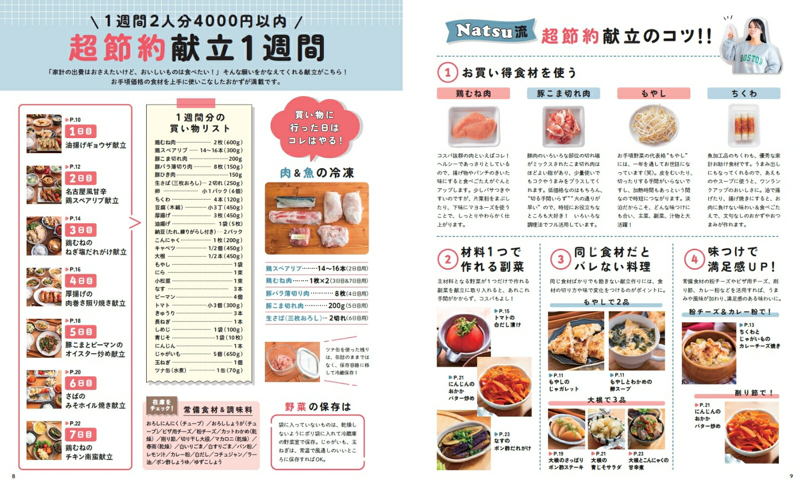 Natsuの1週間節約献立（ONECOOKINGMOOKNadiaBooks）