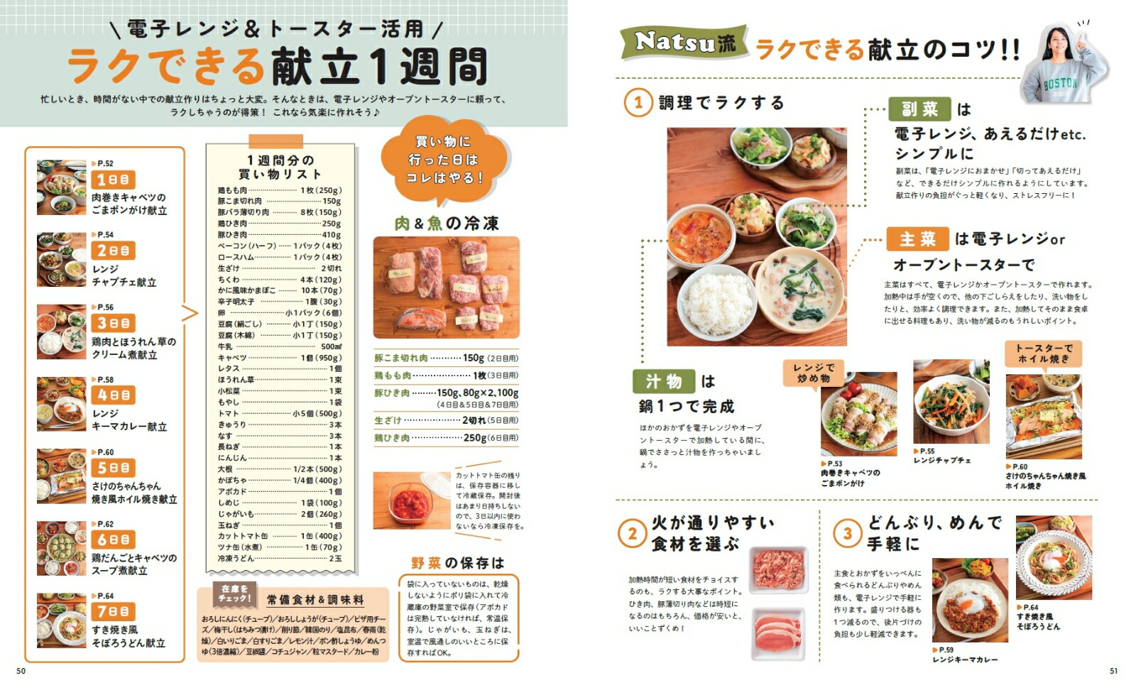 Natsuの1週間節約献立（ONECOOKINGMOOKNadiaBooks）
