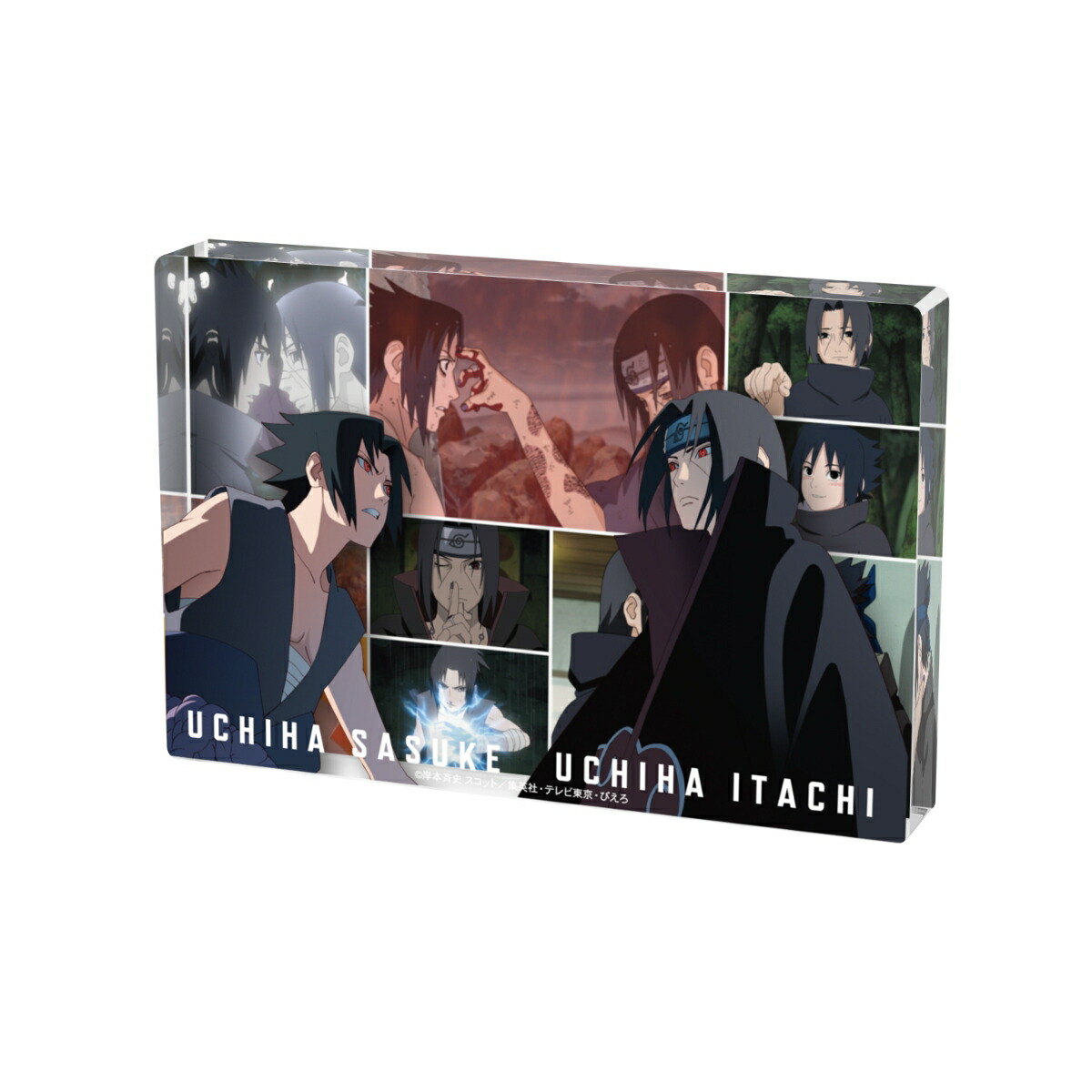 NARUTO-ナルトー 疾風伝うちはサスケ＆うちはイタチ 場面写アクリルブロック画像