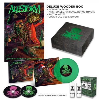 ブックス: 【輸入盤】Seventh Rum Of A Seventh Rum: Wooden Boxset (2cd+7inch+shotglasses+coverflag) - Alestorm - 0840588164394 : CD