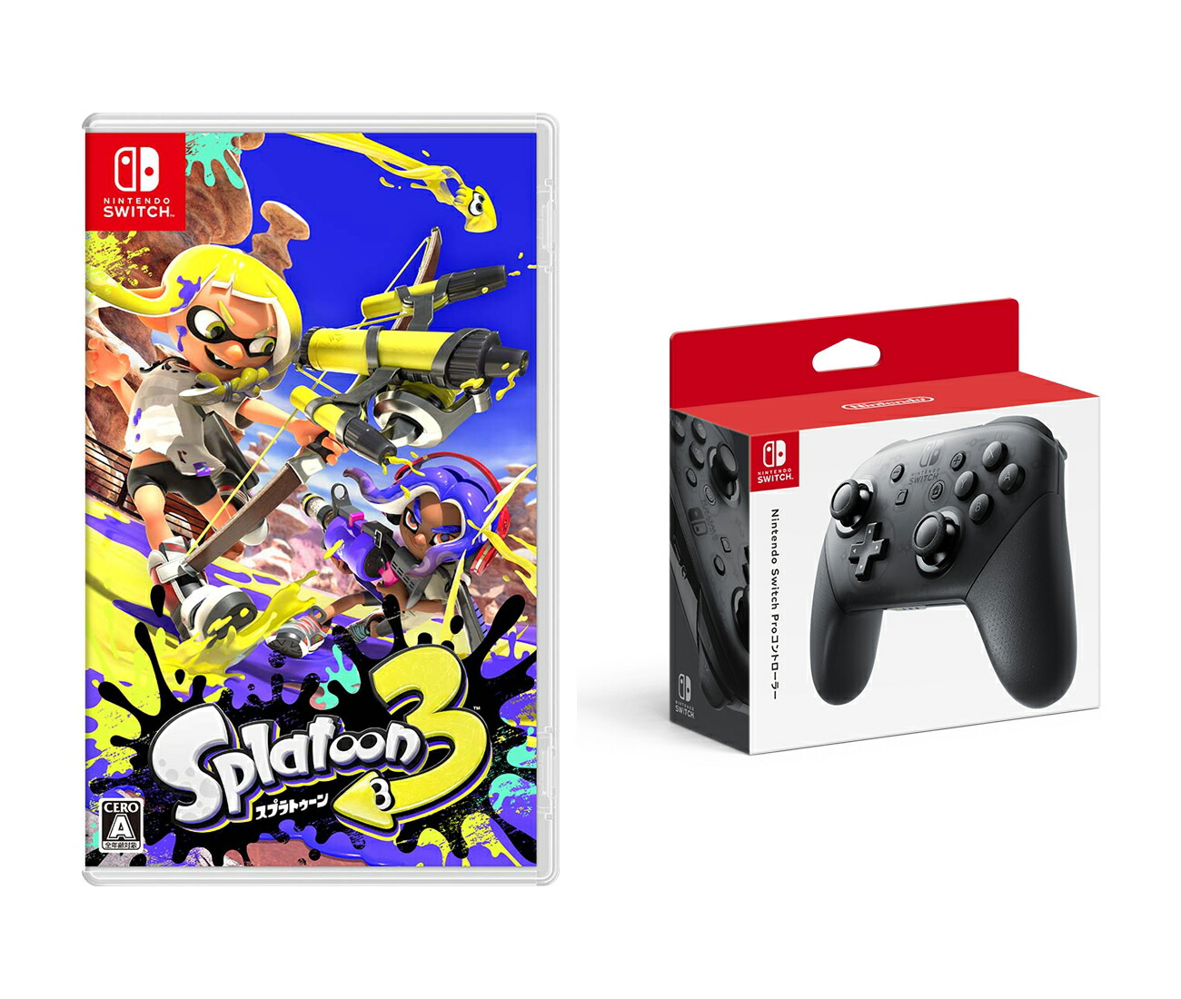 任天堂Switchグレー本体+Proコントローラー+マイクロファイバー