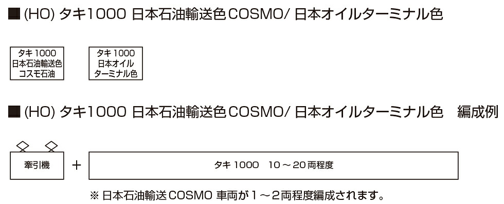 (HO)タキ1000日本石油輸送色COSMO【1-827】(鉄道模型HOゲージ)