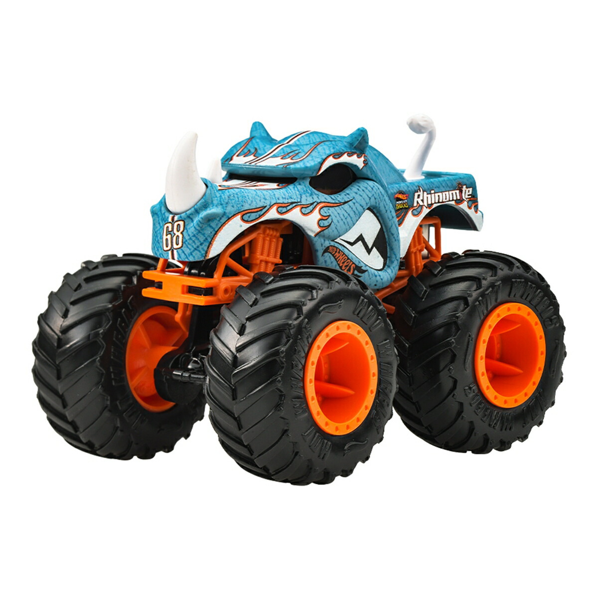 ホットウィール(HotWheels)モンスタートラック1:64ライノマイト乗り物おもちゃミニカー3歳からブルーJKP70