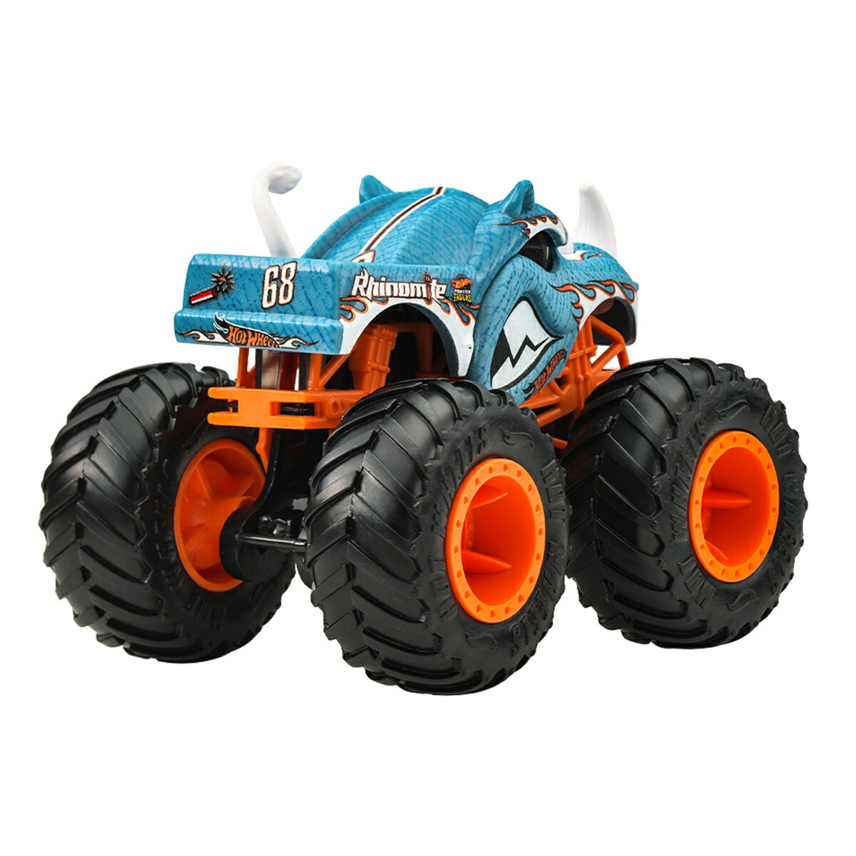 ホットウィール(HotWheels)モンスタートラック1:64ライノマイト乗り物おもちゃミニカー3歳からブルーJKP70