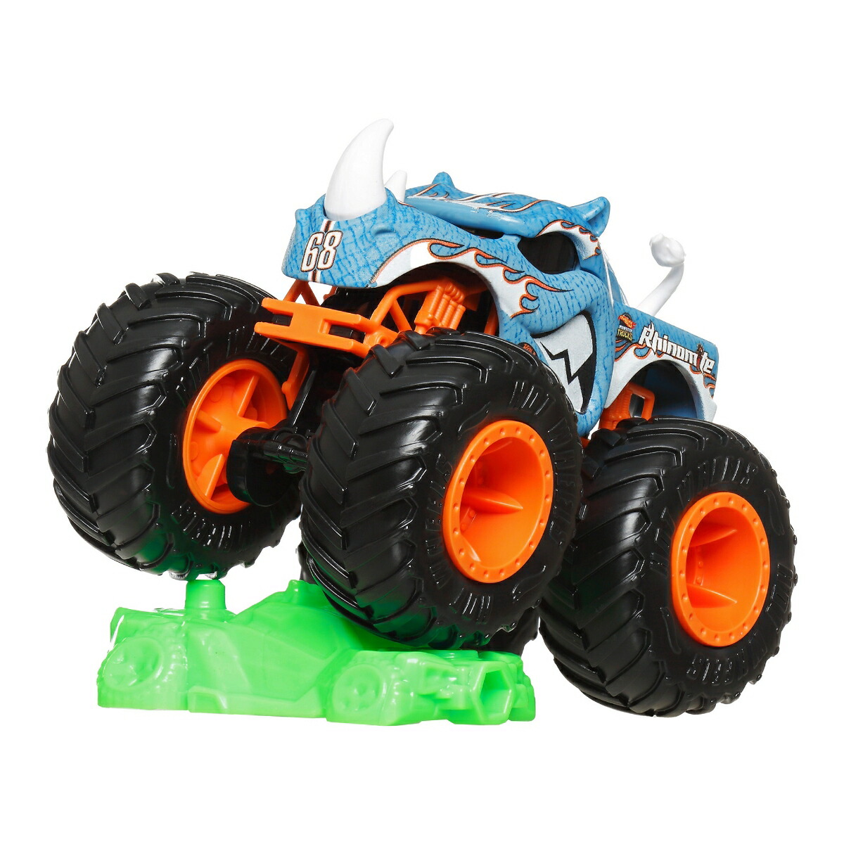 ホットウィール(HotWheels)モンスタートラック1:64ライノマイト乗り物おもちゃミニカー3歳からブルーJKP70
