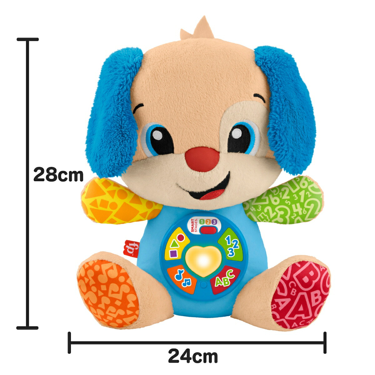 フィッシャープライス(fisherprice)うたって！はじめてのえいごバイリンガル・わんわん赤ちゃん・幼児のおもちゃぬいぐるみ6ヵ月からカラフルJGW96