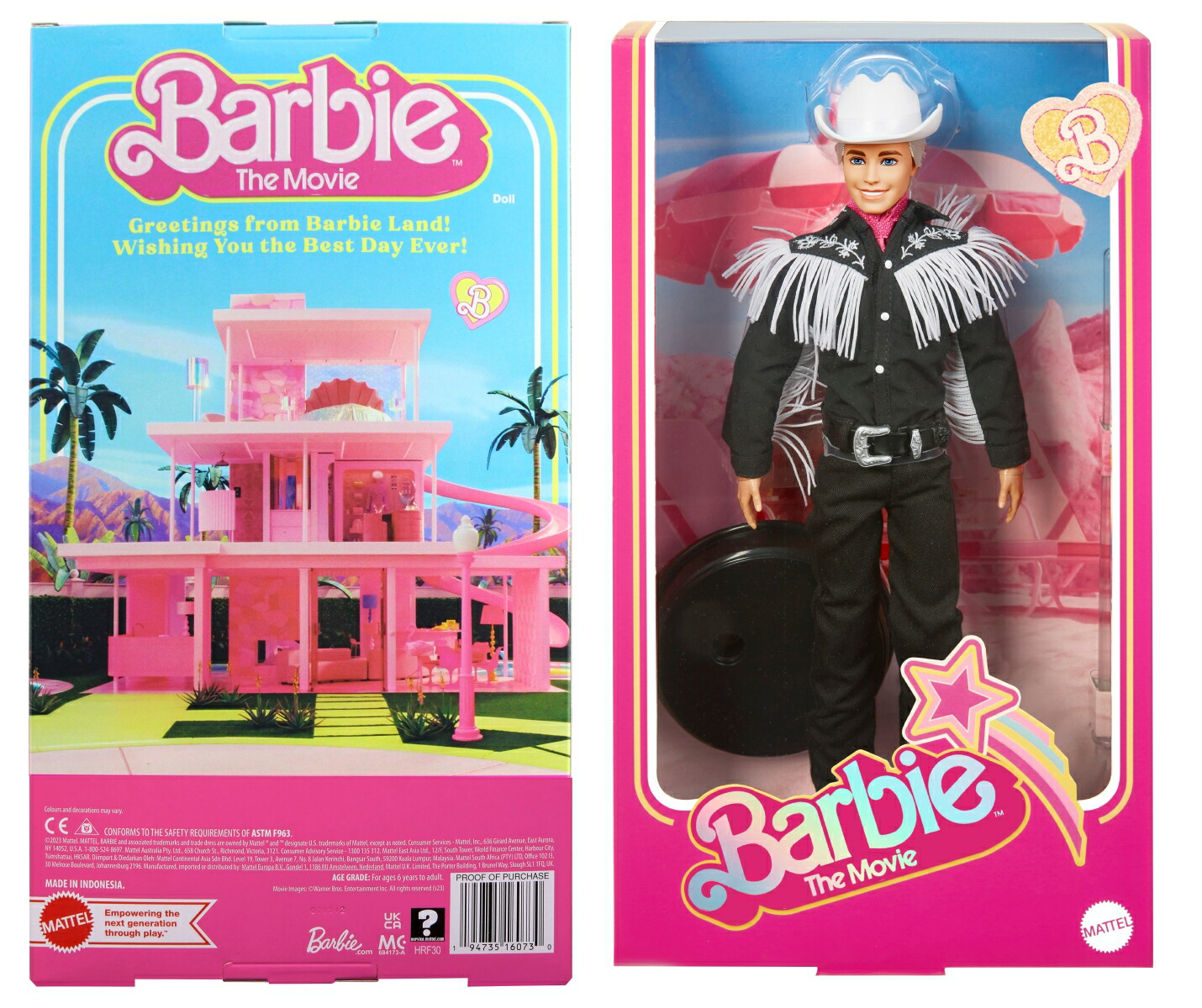 バービー(Barbie)映画「バービー」ケンウエスタンファッション【着せ替え人形・ドール】【6才～】HRF30