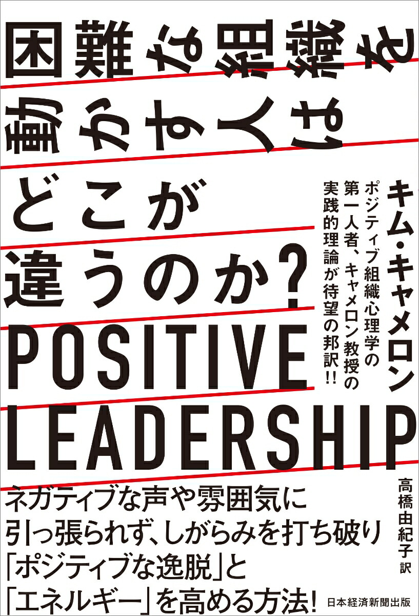 困難な組織を動かす人はどこが違うのか？PositiveLeadership[キム・キャメロン]