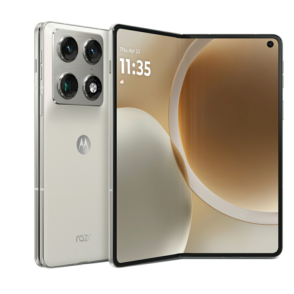 motorolarazrfoldリリーホワイトSIMフリーメモリ/ストレージ：12GB/256GB