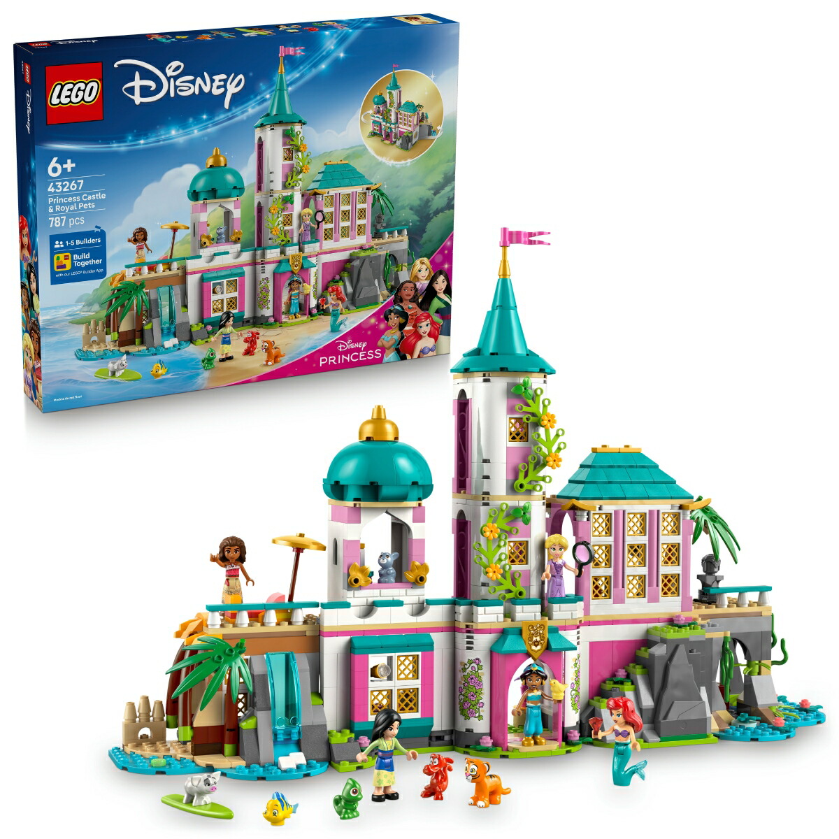 レゴ(LEGO) ディズニープリンセス プリンセスのお城とペット 43267 [ おもちゃ 玩具 プレゼント 6歳 7歳 8歳 ]画像
