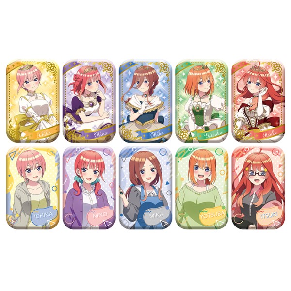 五等分の花嫁＊ まるかくカンバッジ3 【1BOX 10パック入り】画像