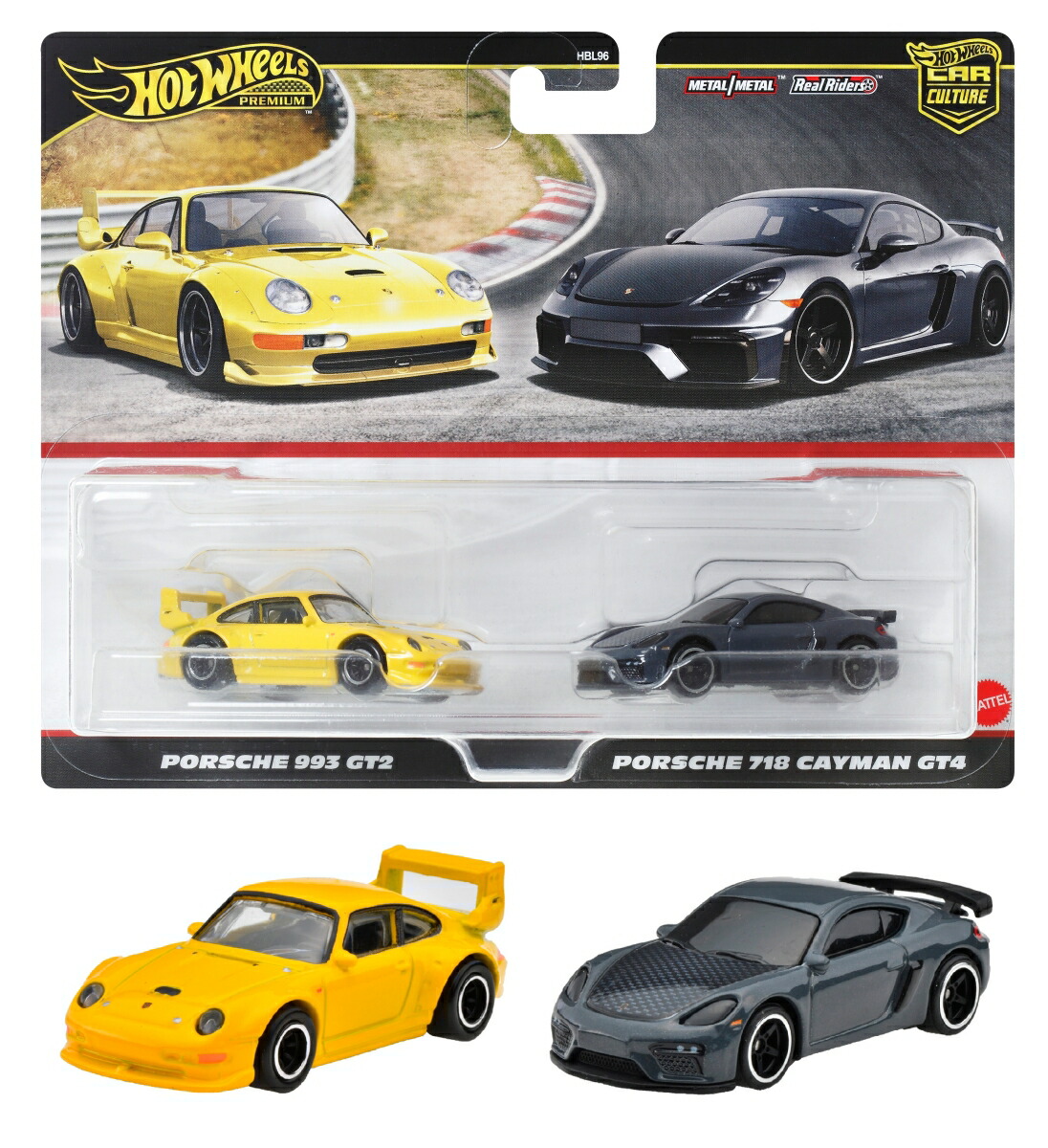ۥåȥ(HotWheels)ץߥ2ѥåݥ륷993GT2/ݥ륷718ޥGT4ʪߥ˥3ФޥHRR82