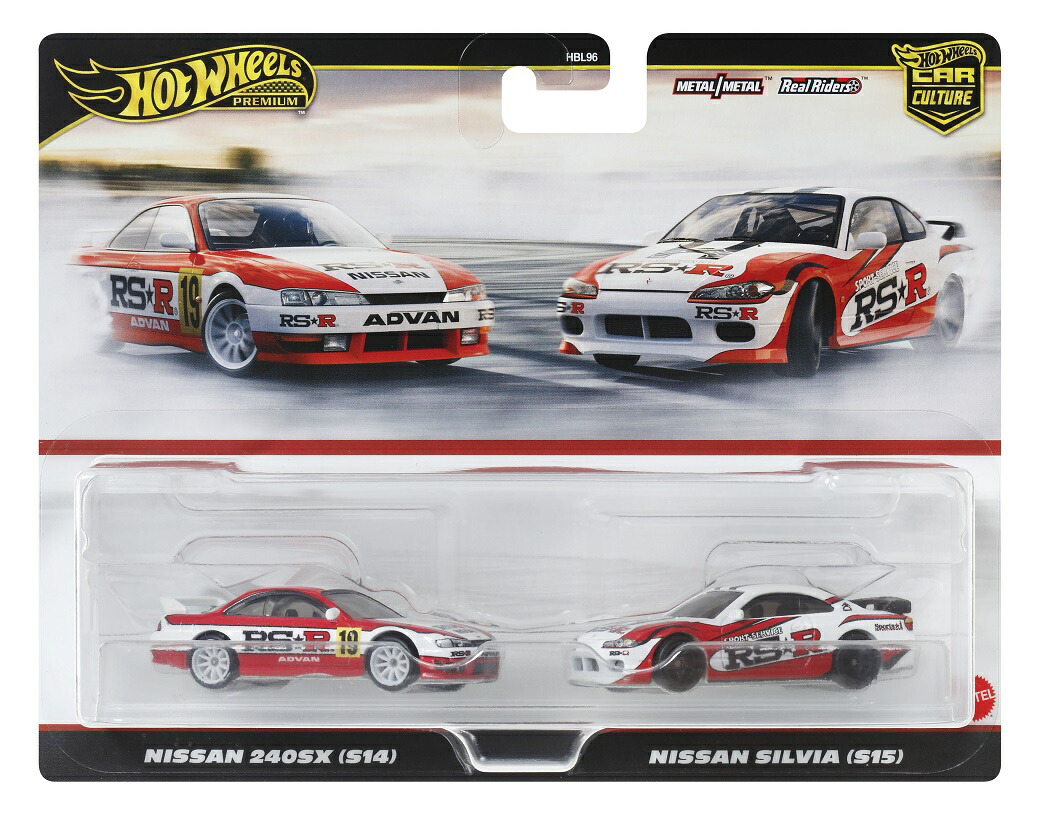 �ۥåȥ�������(HotWheels)�ץ�ߥ���2�ѥå�����240SX(S14)/��������ӥ�(S15)���ʪ�������ߥ˥���3�Ф���ۥ磻��/��å�HRR84