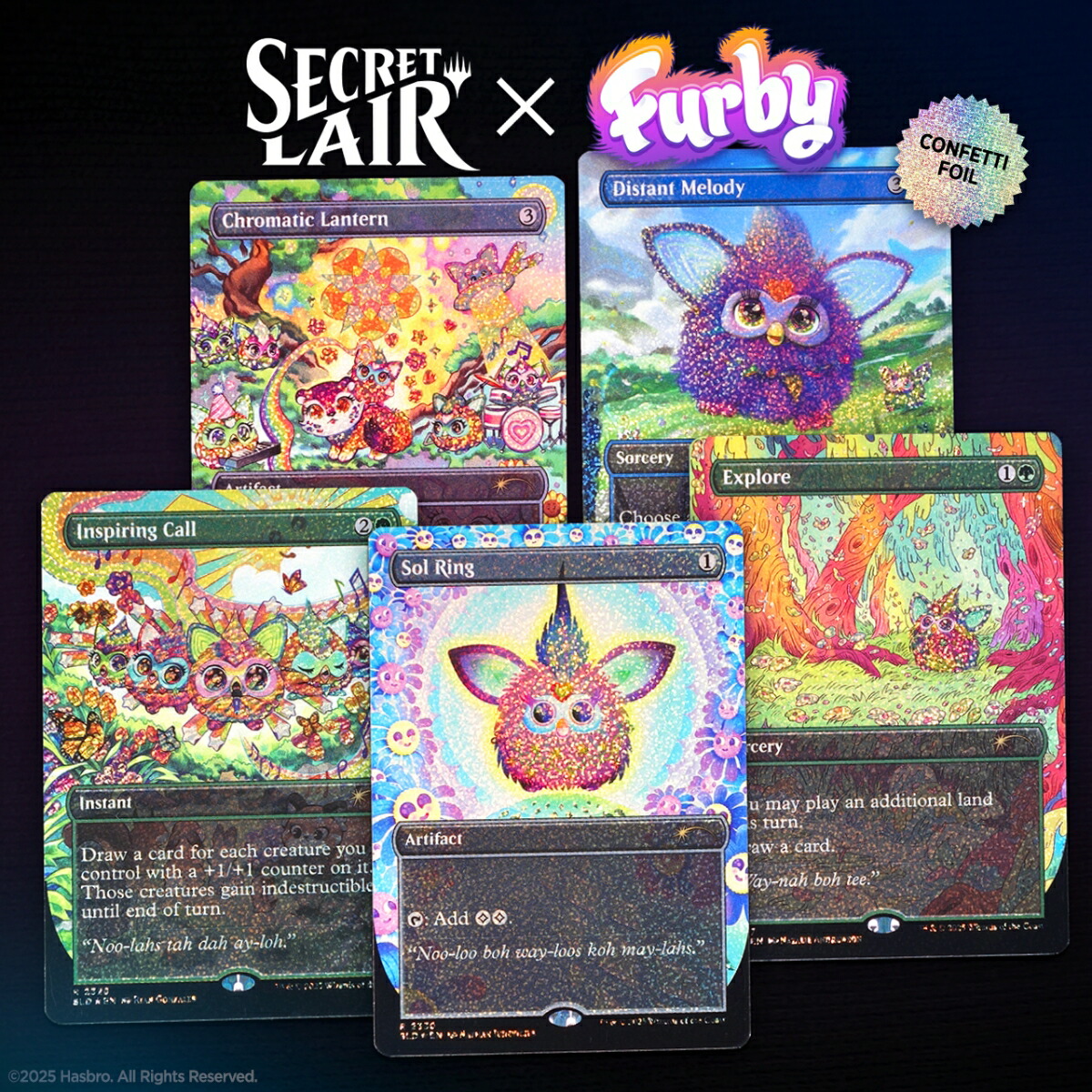 マジック：ザ・ギャザリング Secret Lair Secret Scare Superdrop Secret Lair x Furby: Doo-ay Noo-lah Confetti Foil Edition【クレジットカード決済限定】画像