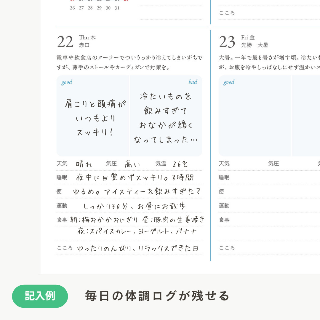 【いたわりセット付き】1年をおいしくすこやかに過ごす養生手帳2027（インプレス手帳2027）[久保奈穂実]