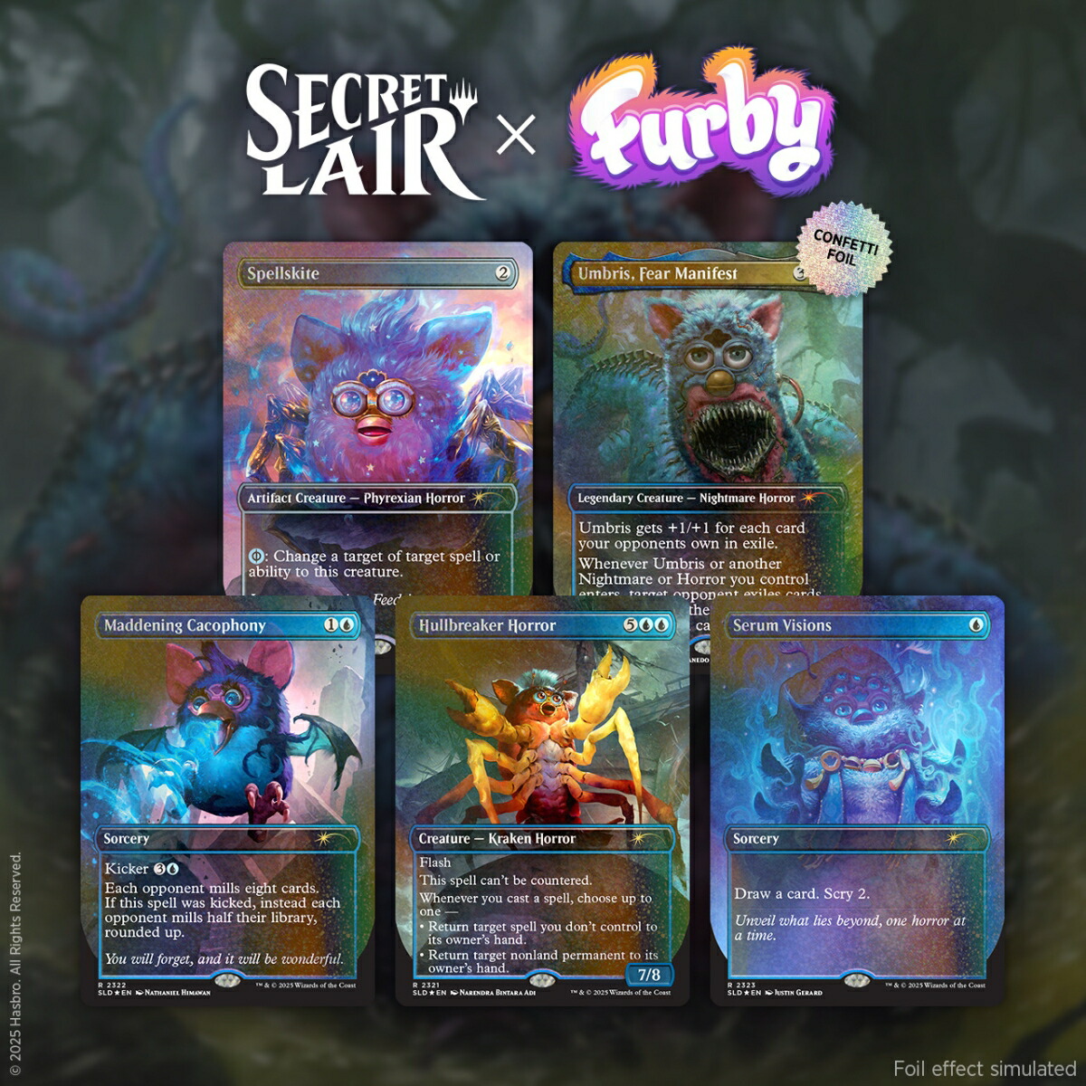 マジック：ザ・ギャザリング Secret Lair Secret Scare Superdrop Secret Lair x Furby: The Oddbodies Confetti Foil Edition【クレジットカード決済限定】画像